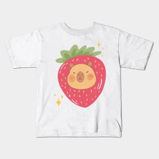 Capybara strawberry Kids T-Shirt